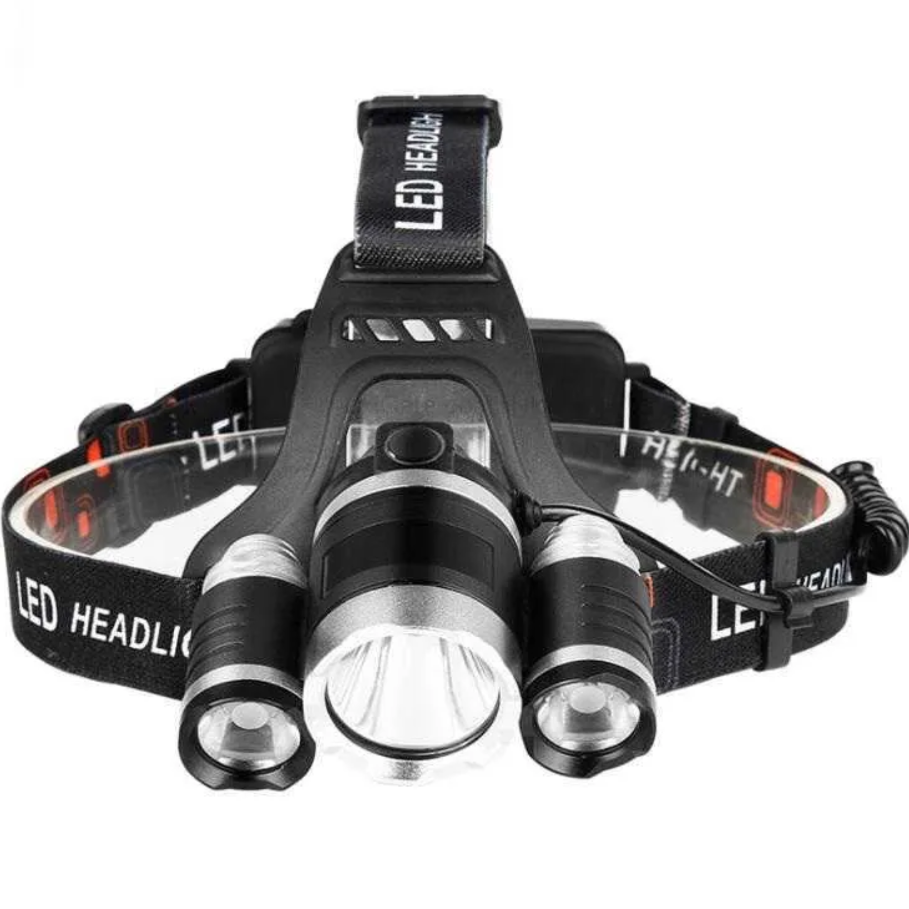 Linterna Frontal 3 Faros LED USB