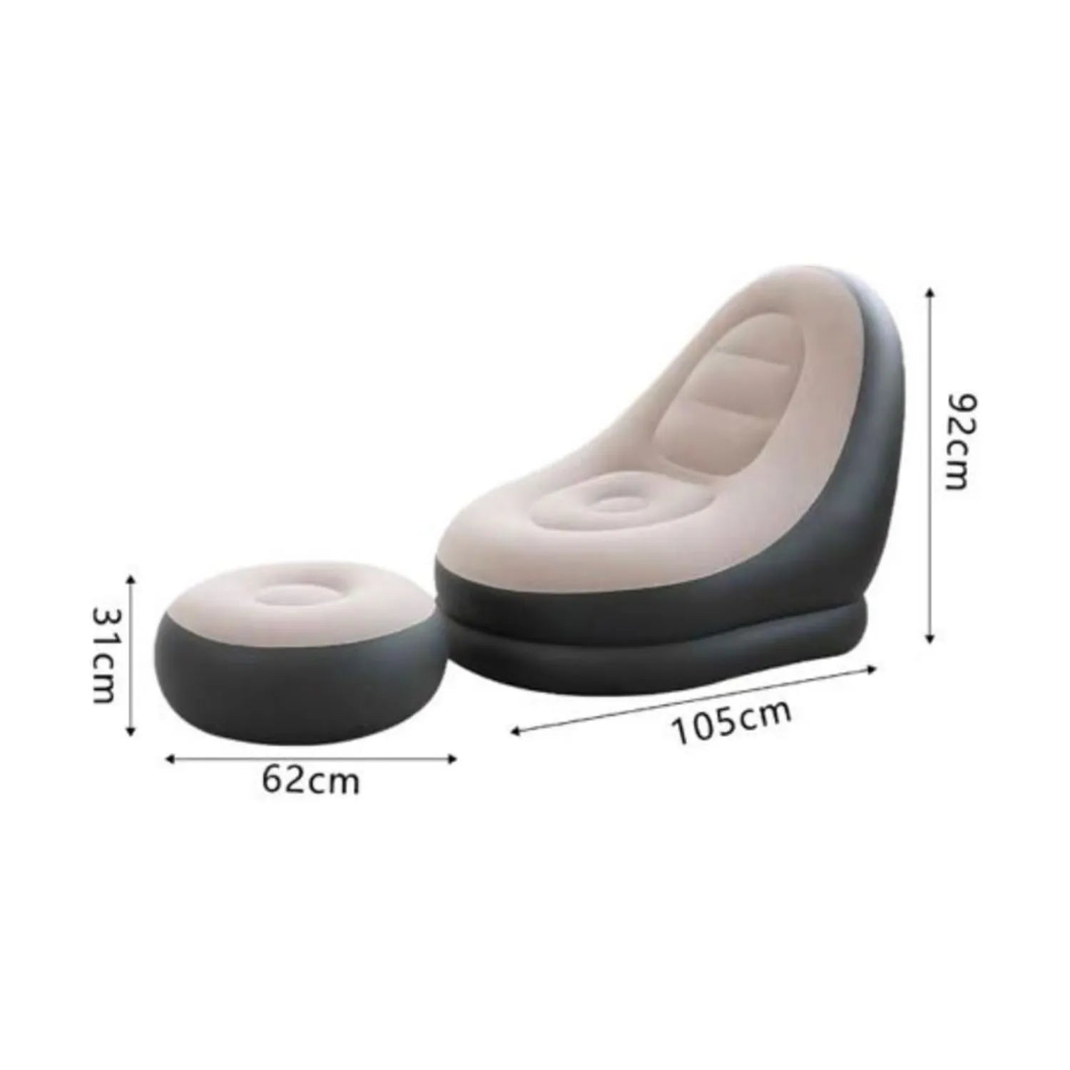 Silla inflable reposa pies